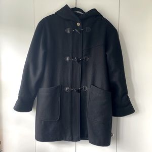 Vintage Thick Hooded Winter Pea Coat